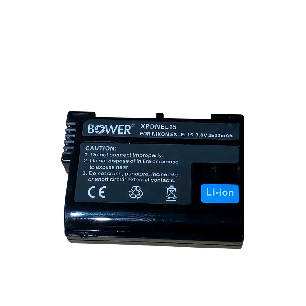Bower XPDNEL15 Rechargeable Battery for Nikon‎ EN-EL15 7.0V 2500mAh Li-ion Black